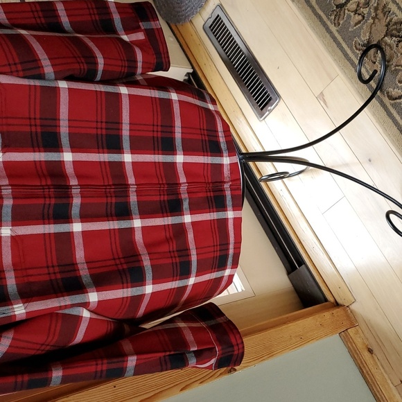 Lauren Ralph Lauren 100% Wool Red Plaid Full Zip Sz. L Jacket with Pockets - Picture 6 of 12